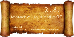 Kratochvilla Afrodité névjegykártya